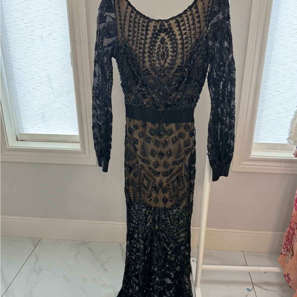 Black Sequin Gown - Picture 2 of 6